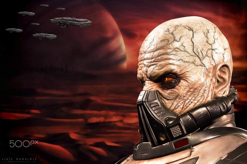 Alien Warrior in Helmet