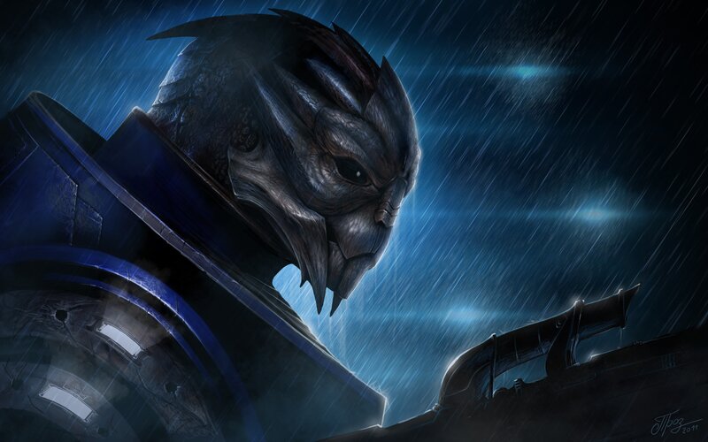 Alien Warrior in Rain