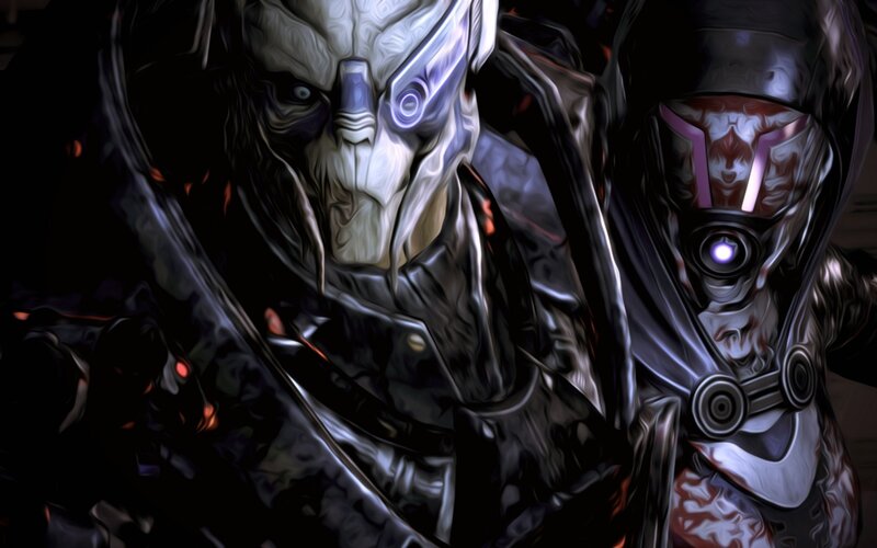 alien warriors in dark armor