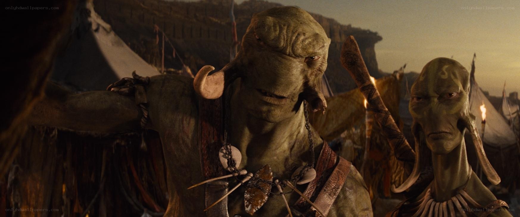 alien warriors in desert camp