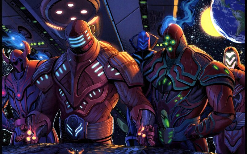 alien warriors in space