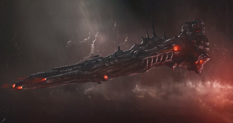 Alien Warship in Space