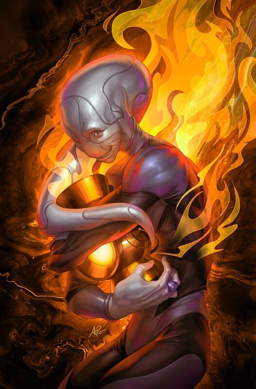 alien with lantern ring