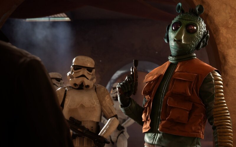 alien with stormtroopers