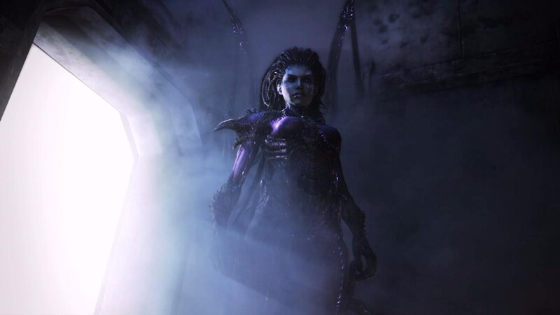 Alien Woman in Dark Room