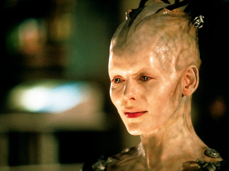 Alien Woman with Bald Head