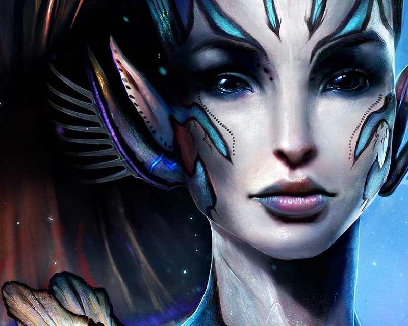 Alien Woman with Fins