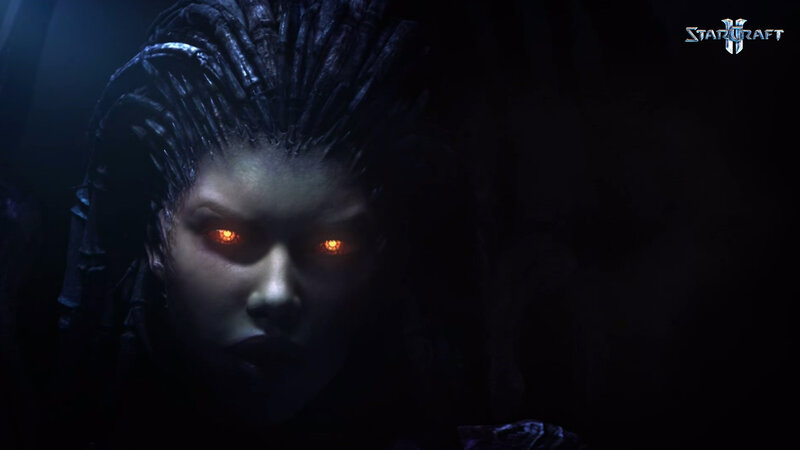 Alien Woman with Glowing Eyes — Black