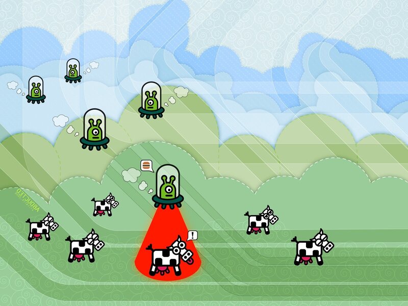 Aliens abducting cows