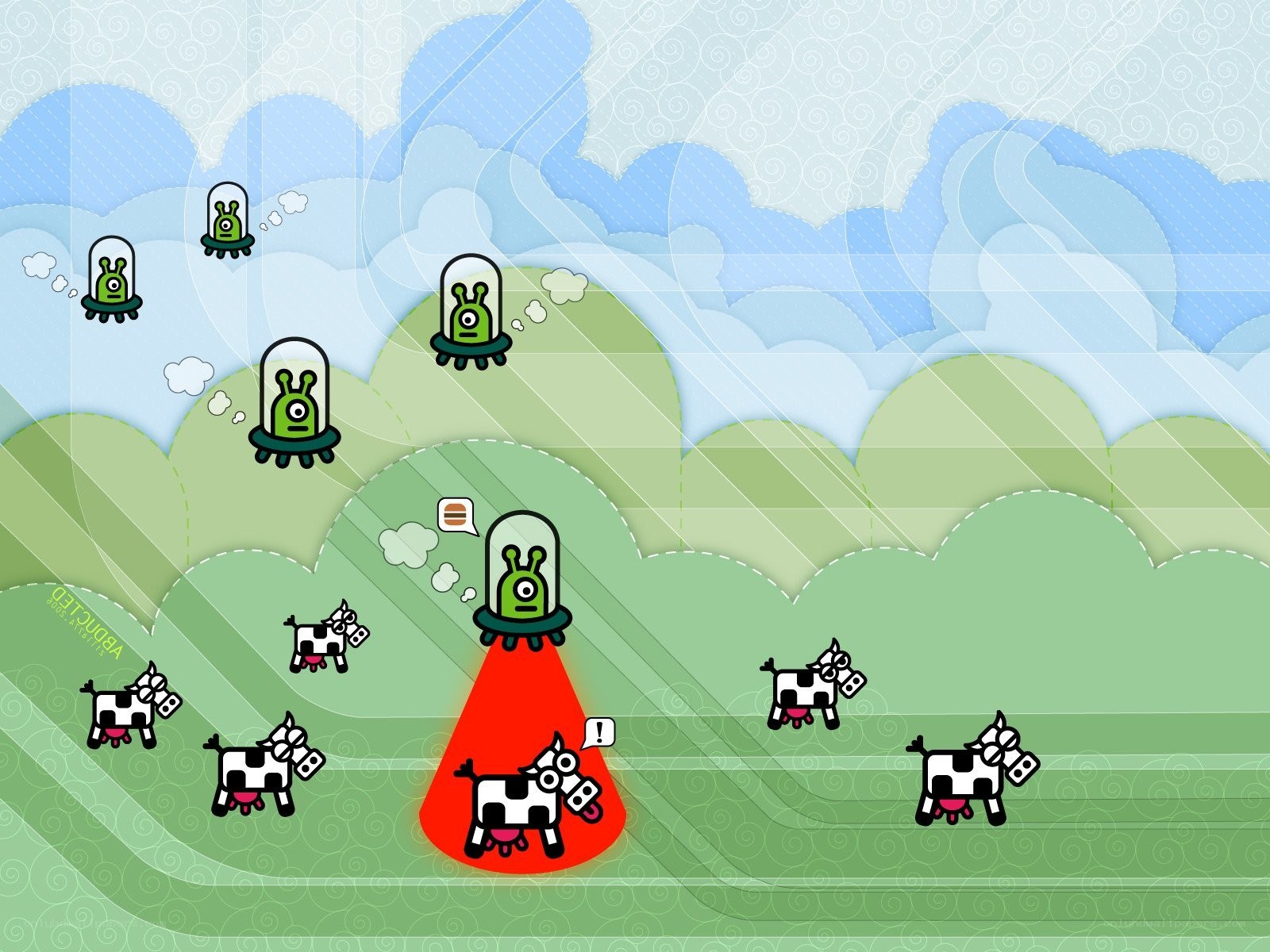 Aliens abducting cows