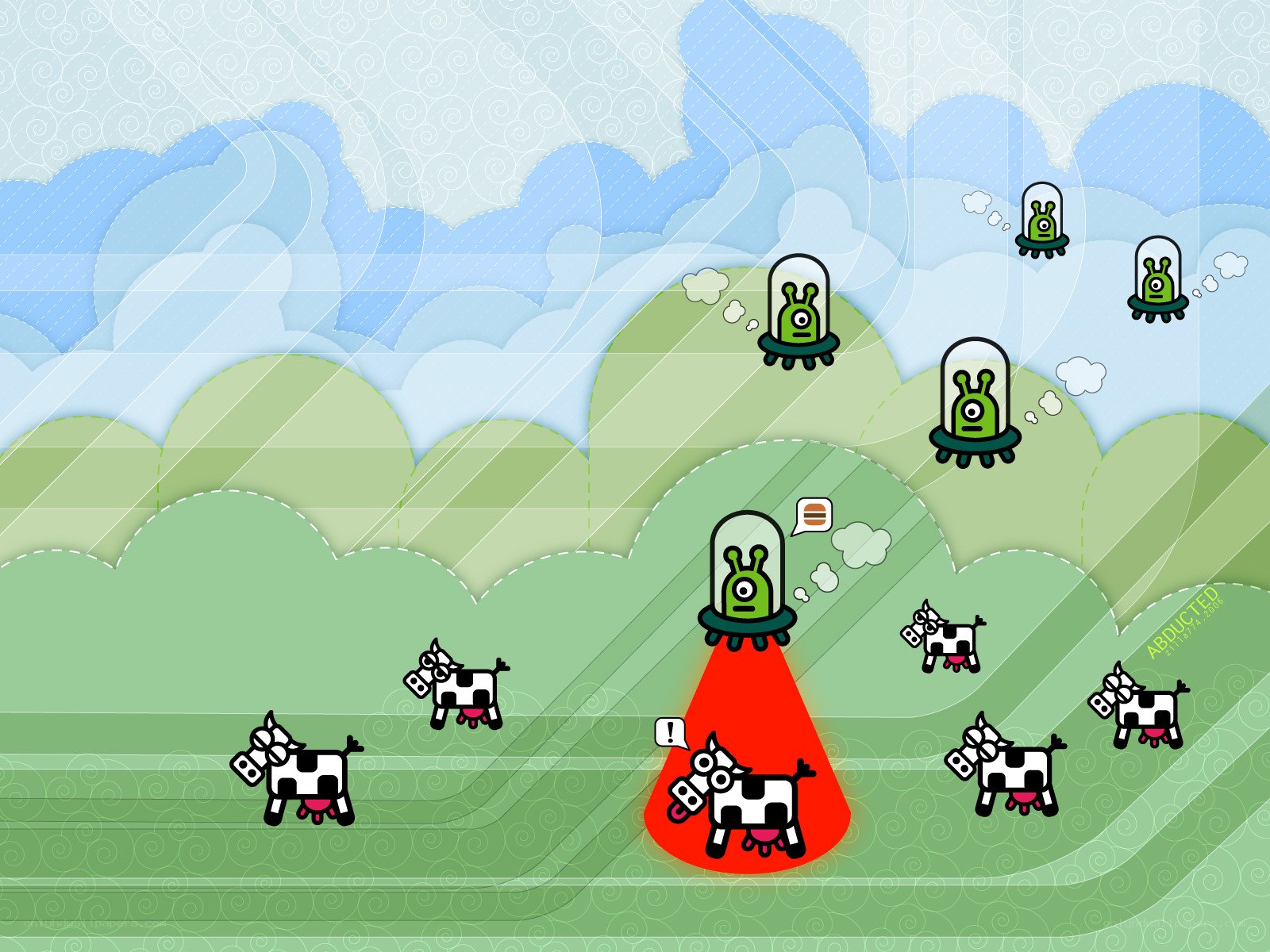 Aliens abducting cows