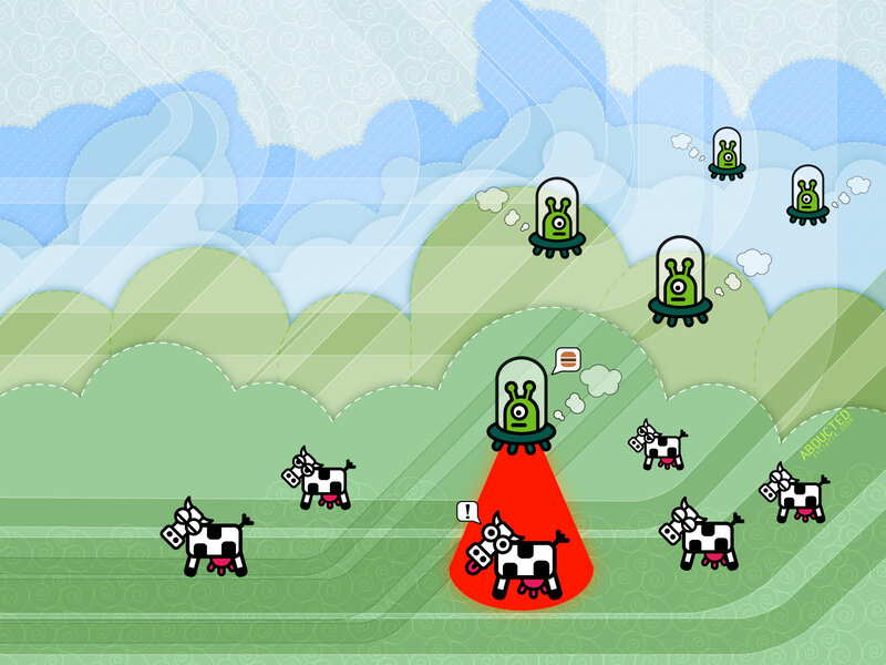 Aliens abducting cows