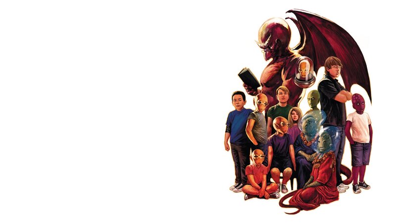 Aliens and a demon with children