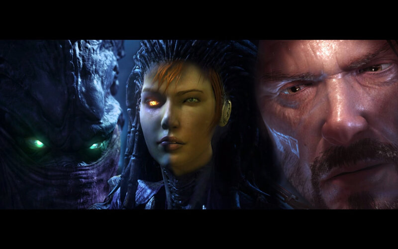 Aliens and humans in a sci-fi scene