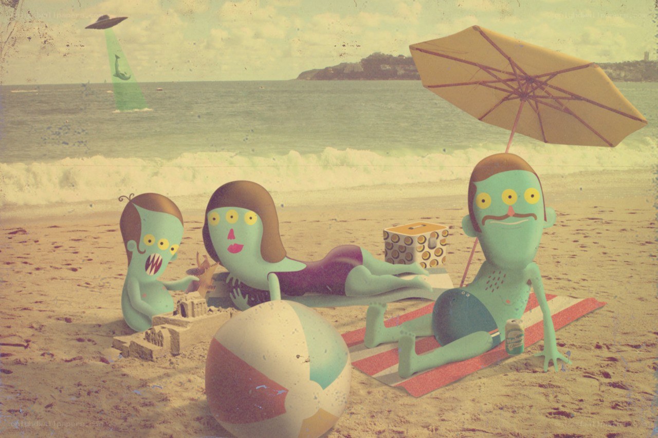 Aliens at the beach