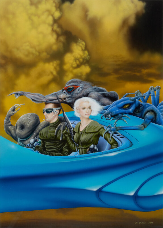 Aliens in a Blue Vehicle