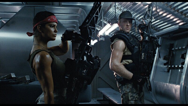 Aliens movie scene with soldiers