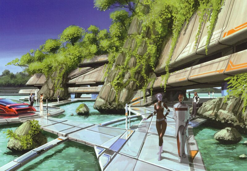 Aliens on a Futuristic Dock