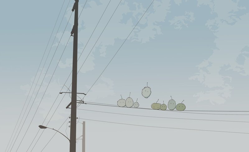 Aliens on a power line