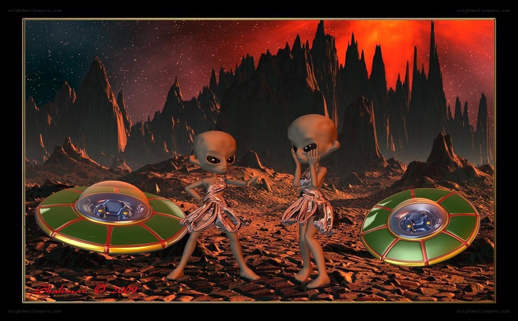 Aliens on a red planet