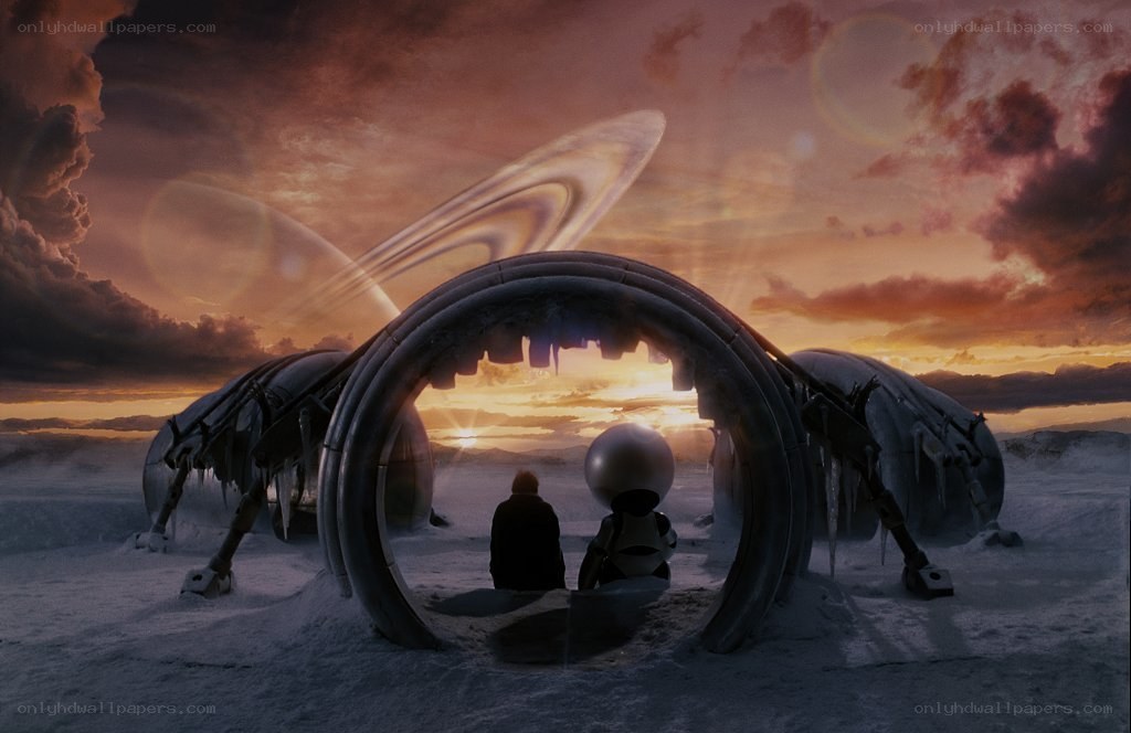 Aliens on a snowy planet