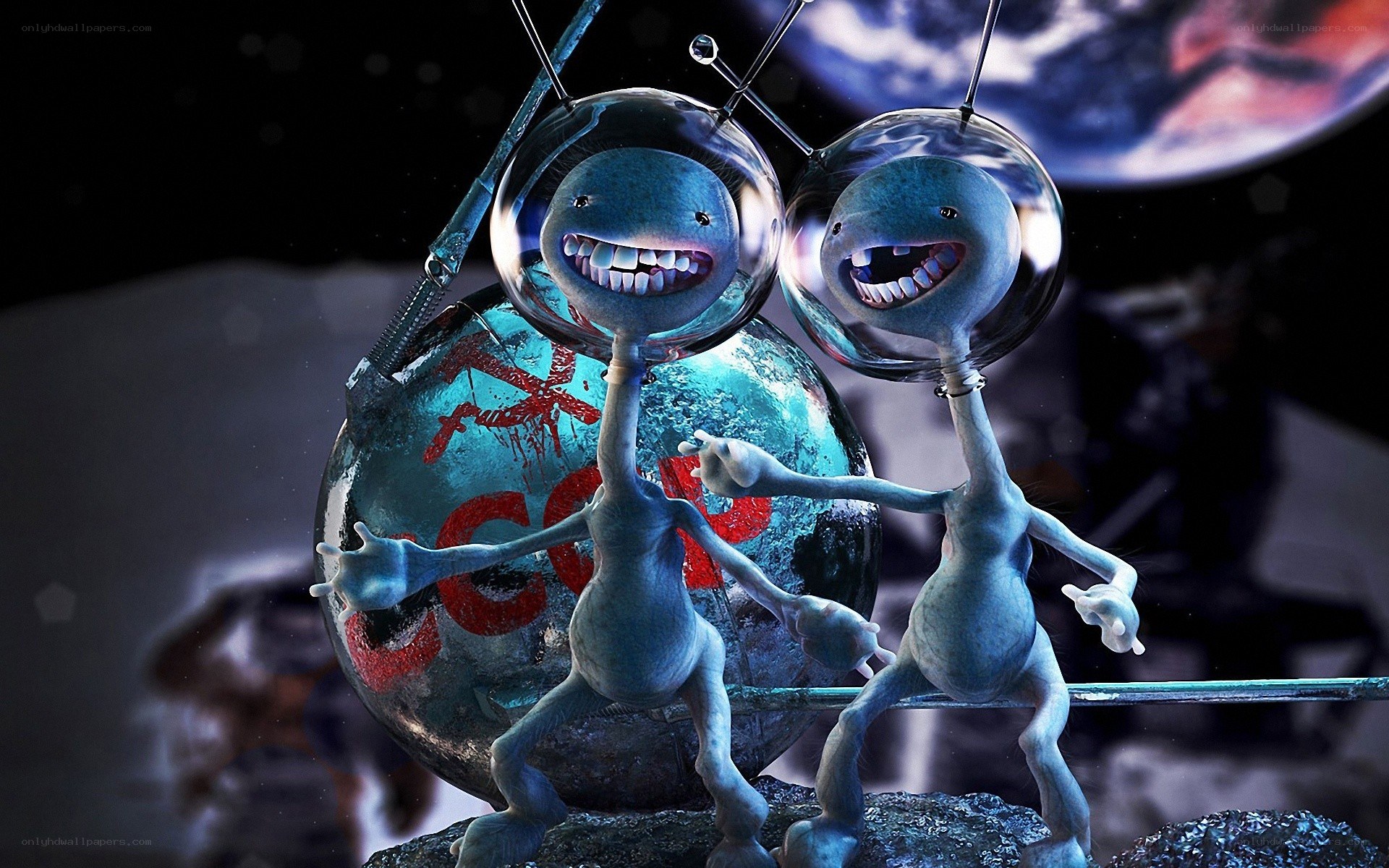 aliens on a space mission