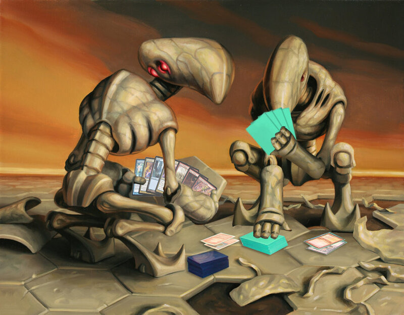 Aliens playing card game