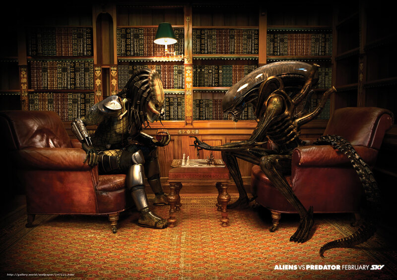 Aliens vs Predator chess match