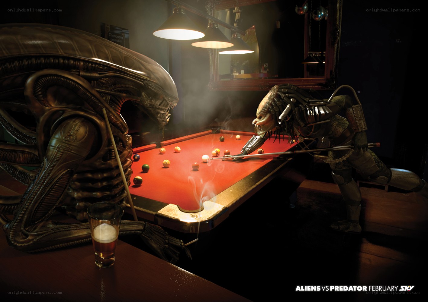 Aliens vs Predator pool game