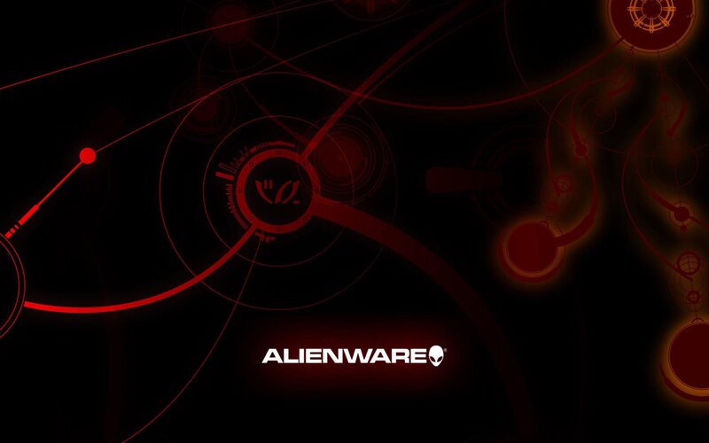 Alienware brand logo on dark background