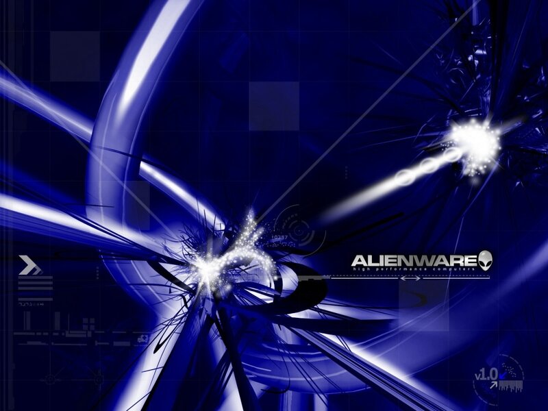 Alienware futuristic blue design