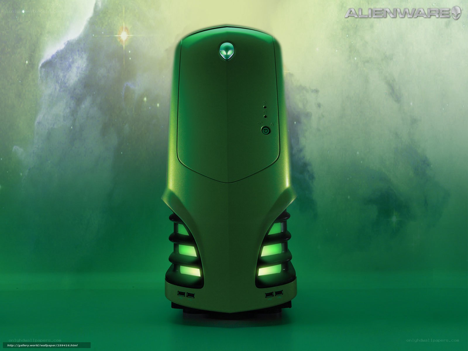 Alienware green gaming PC