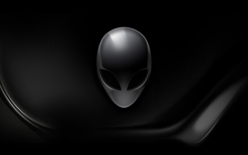 Alienware Logo — Black, Dark, 3d Render, Black Background, Gray