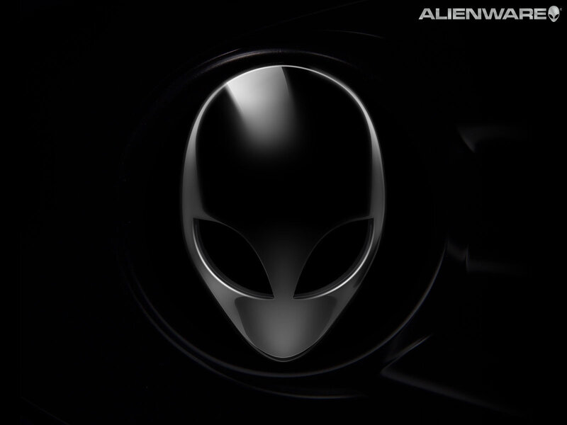 Alienware Logo — Black, Dramatic