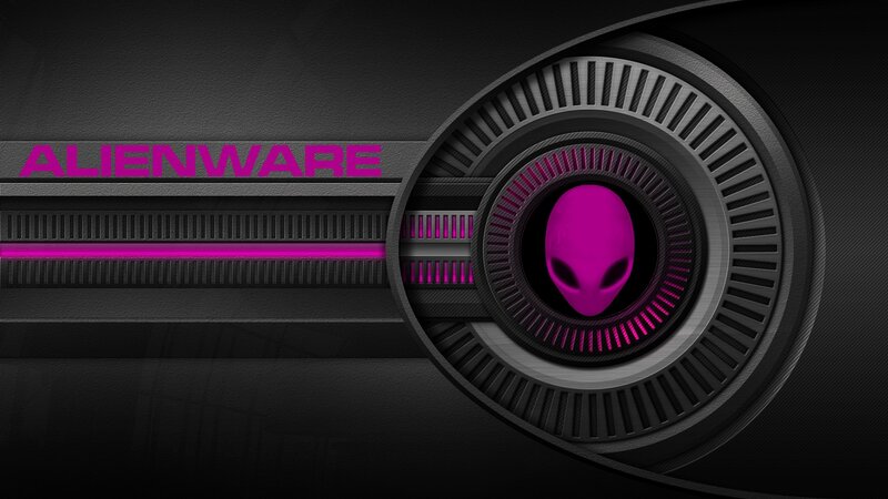 Alienware Logo — Black, Futuristic