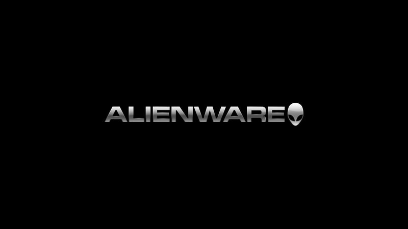 Alienware Logo — Black, Minimalist, Vector Art, Silver