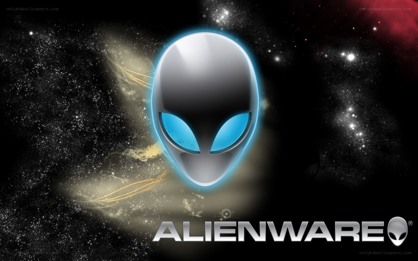 Alienware logo in space