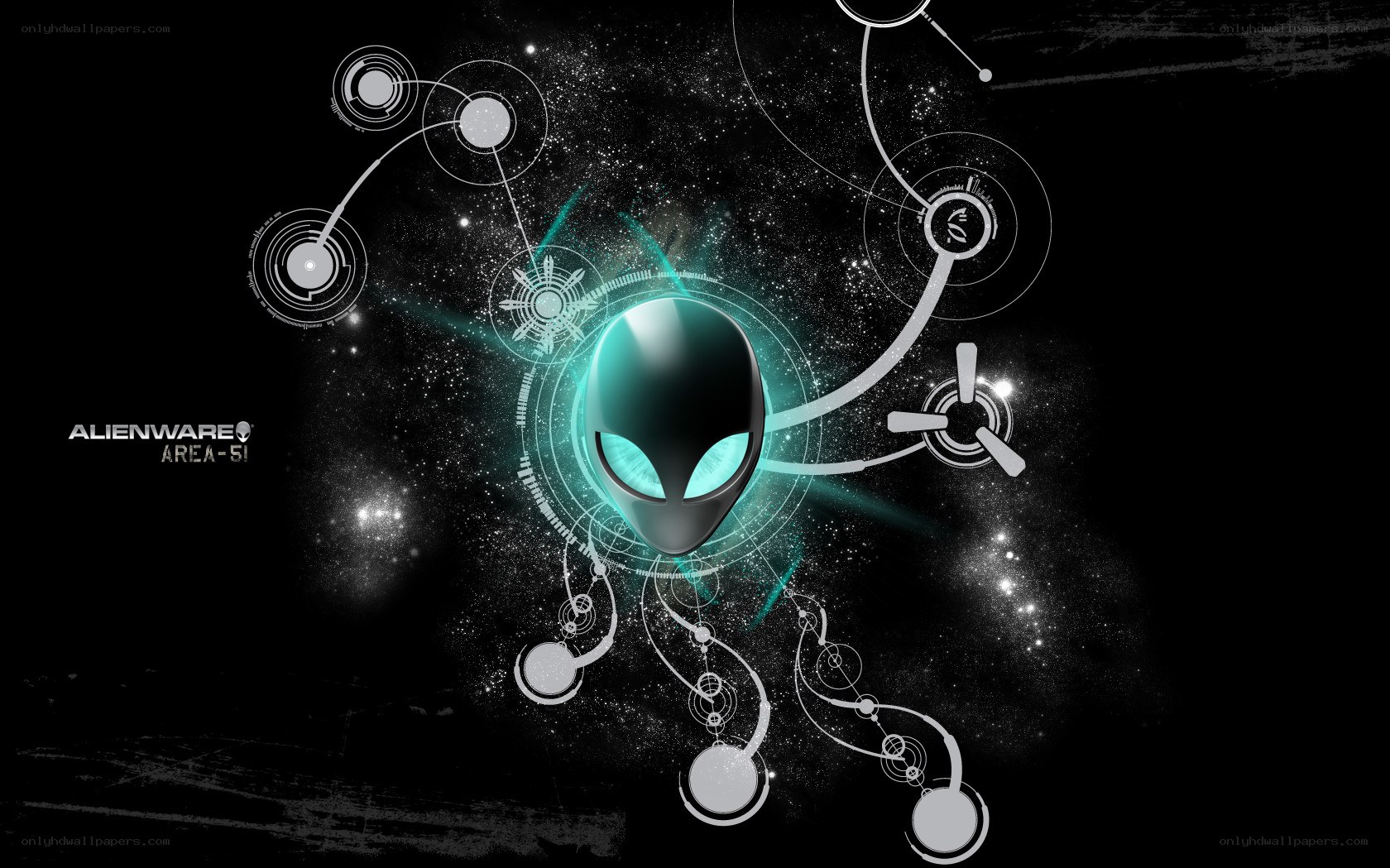 Alienware logo in space