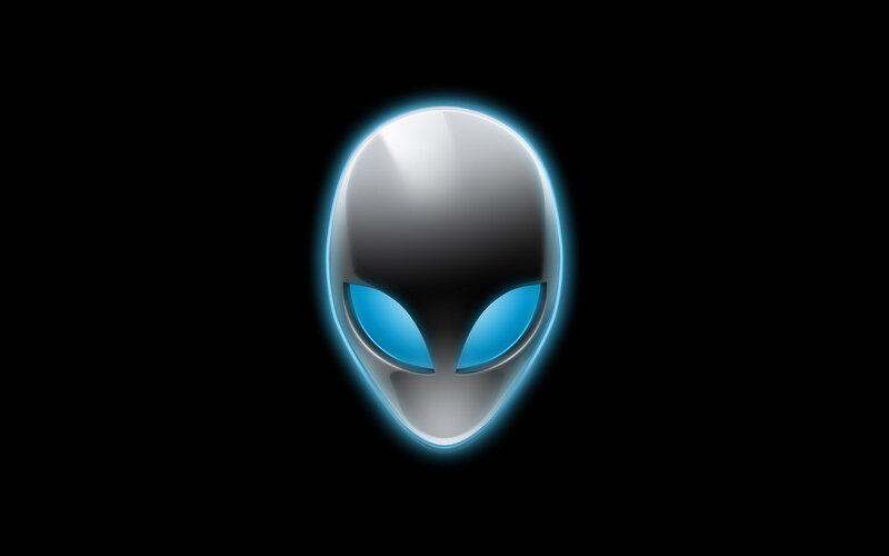 Alienware logo on black