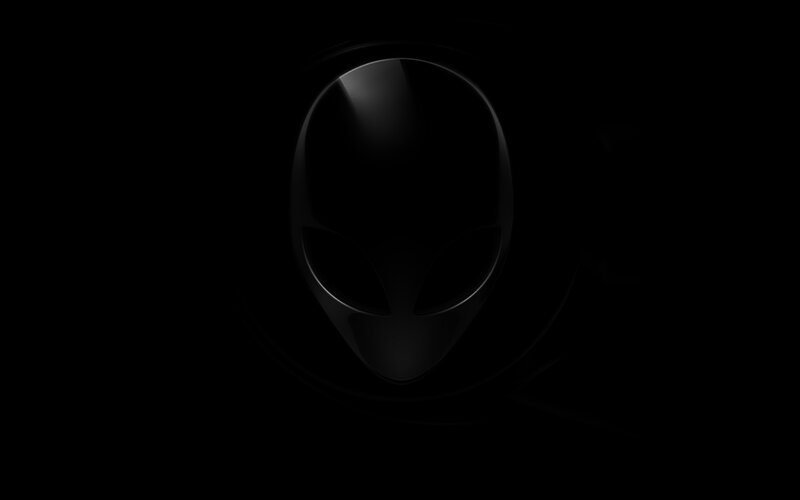 Alienware logo on black