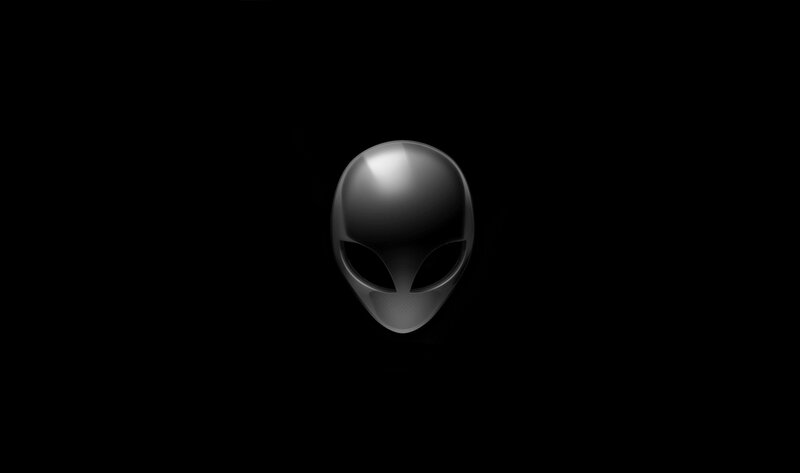 Alienware logo on black
