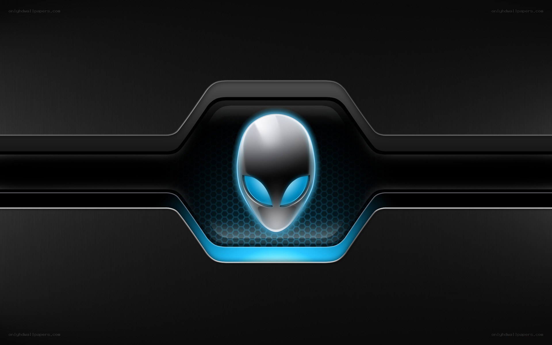 Alienware logo on black background