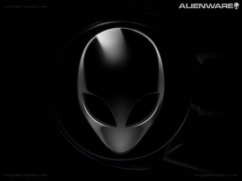 Alienware logo on black background
