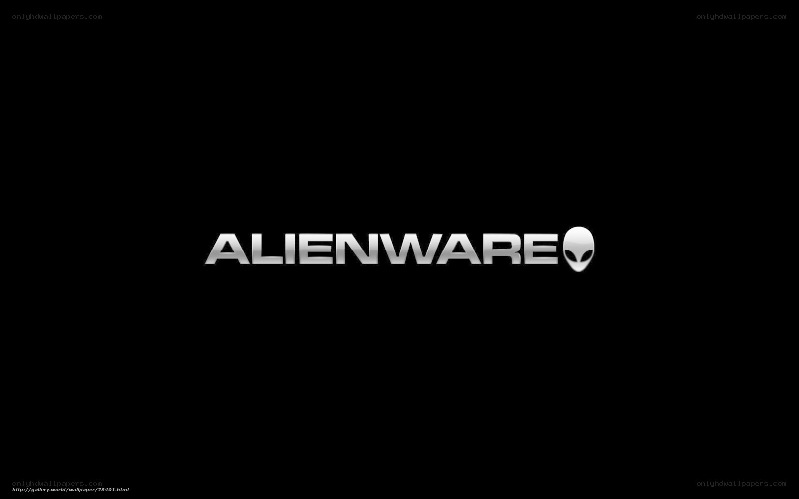 Alienware logo on black