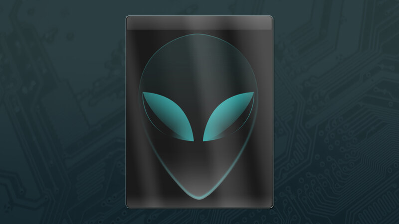 Alienware logo on circuit board