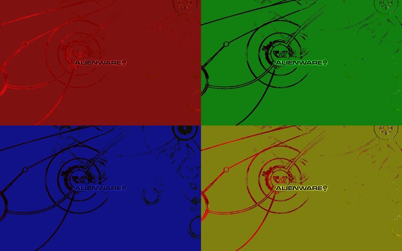 Alienware Logo on Colored Background