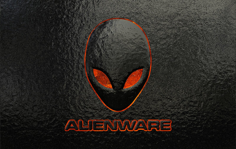 Alienware logo on dark background