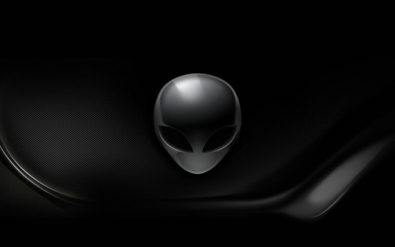 Alienware logo on dark background