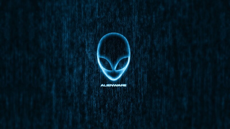Alienware logo on dark background