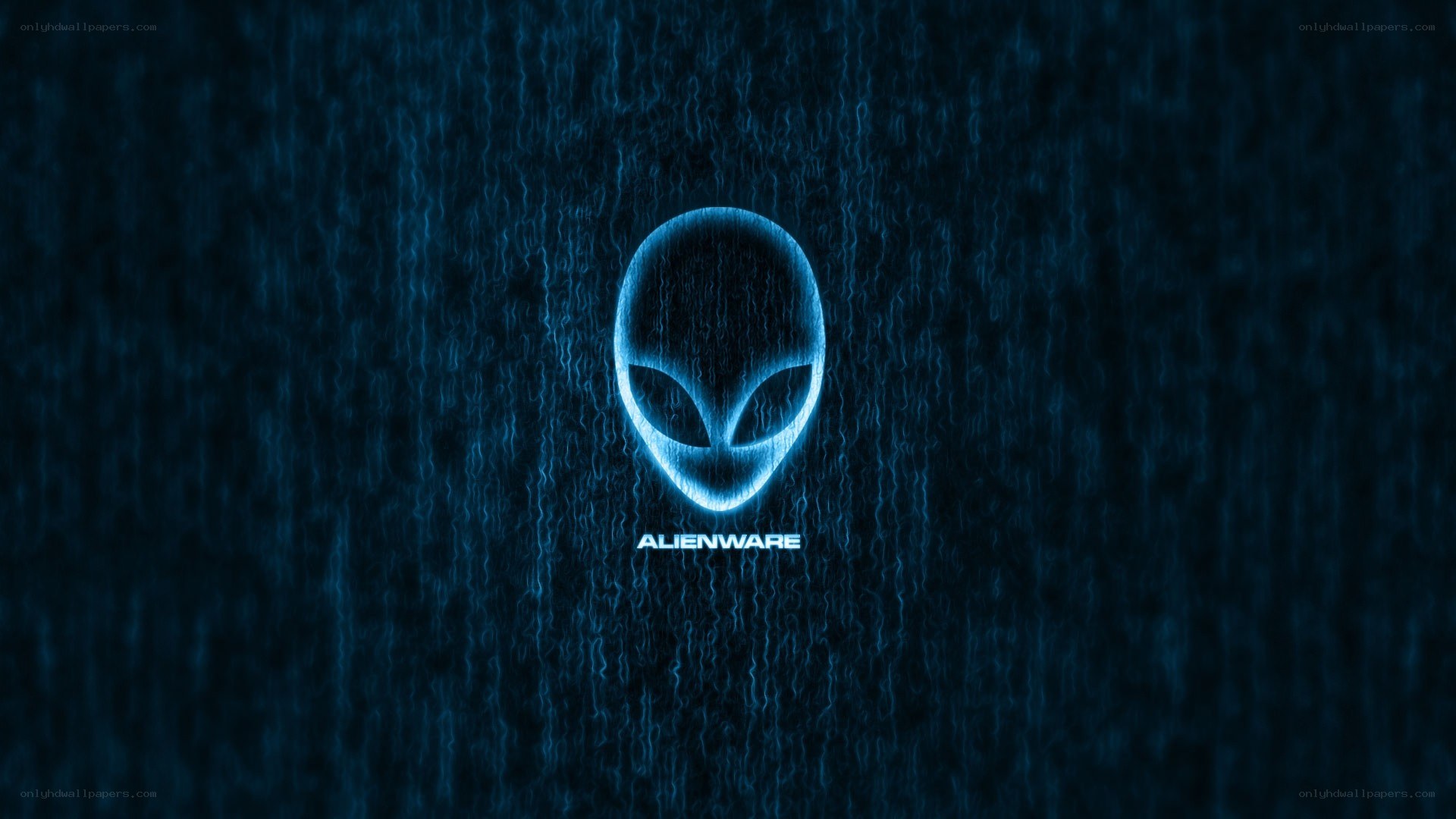 Alienware logo on dark background